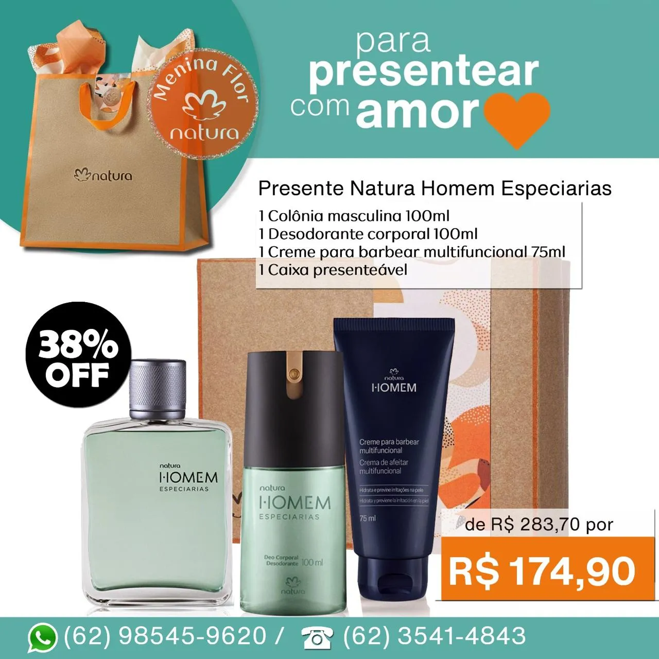 Presente Natura Homem Especiarias