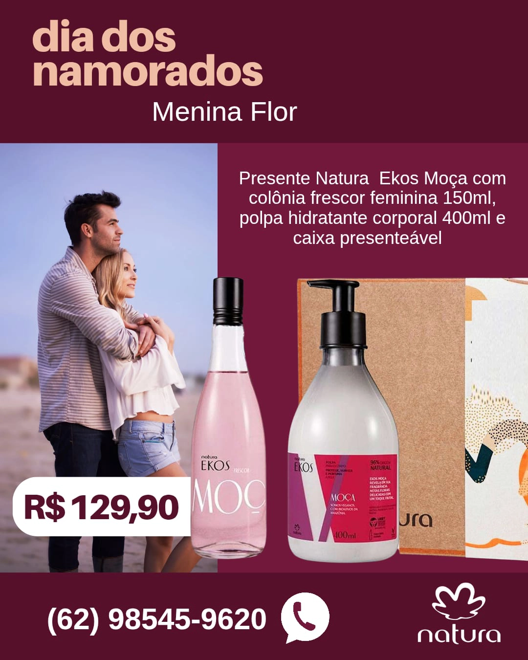 Loja Menina Flor Dia dos Namorados 2025 Presente Ekos Moça