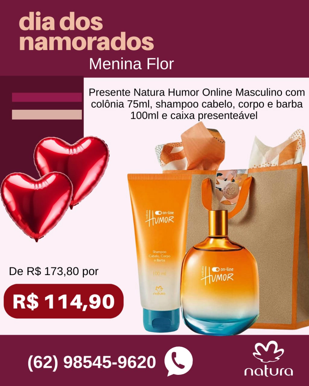 Loja Menina Flor Dia dos Namorados 2025 Presente Natura Humor Online Masculino