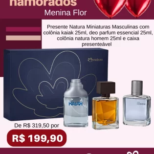 Loja Menina Flor Dia dos Namorados 2025 Presente Natura Miniaturas Masculinas
